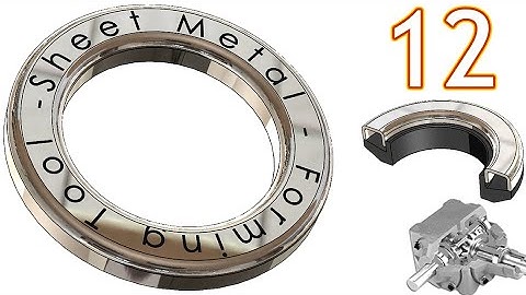 12-Project 39| Bevel Gearbox | SolidWorks Tutorial : sheet metal seal cover - forming tool bend