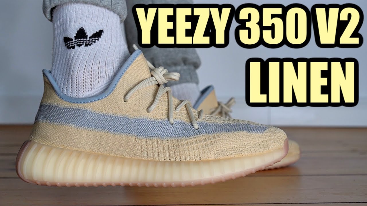 ADIDAS YEEZY 350 V2 LINEN REVIEW + ON 