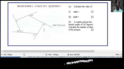 BGCSE Past Examination Questions: Angle Properties of Polygons