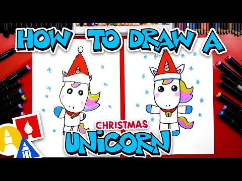 How To Draw A Cute Christmas Unicorn