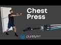 How to do chest press with resistance bands  purely fit