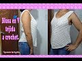 BLUSA EN V TEJIDA A CROCHET |Tejiendo con angélika|.