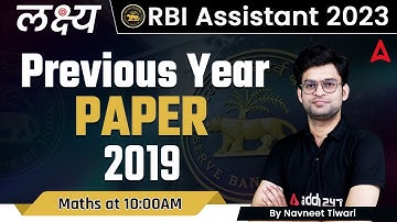Class-4 | RBI Assistant Maths Previous Year Paper 2019 by Navneet Tiwari