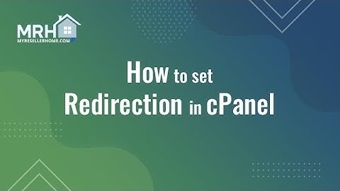 How to set redirection in cPanel