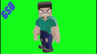 Steve Minecraft Green Screens