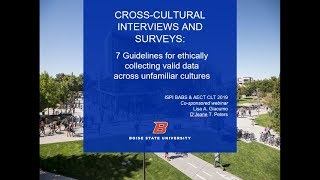 Cross-cultural interviews and surveys