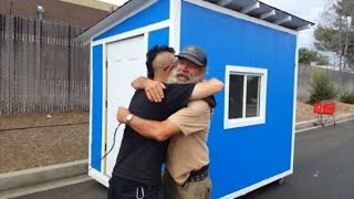 Watch How Dozens of Homeless People React to Receiving a Tiny House