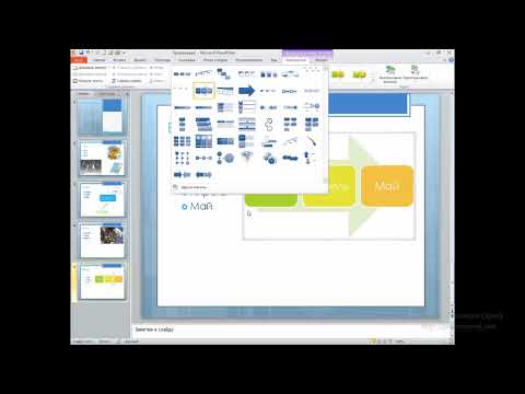Фигуры и объекты SmartArt в программе PowerPoint.