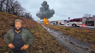 Car Up In Flames On I-85 — By The Time They Arrived It Was Too Late