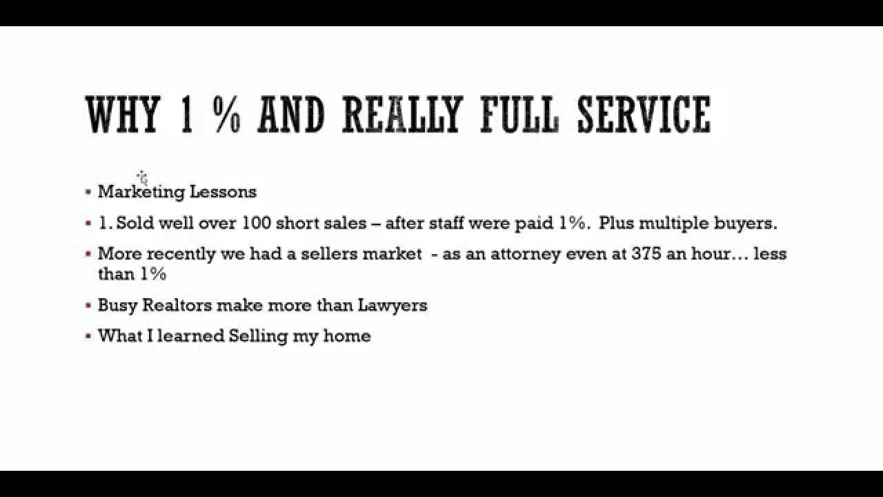 Sell Your home for 1 percent part 3 YouTube
