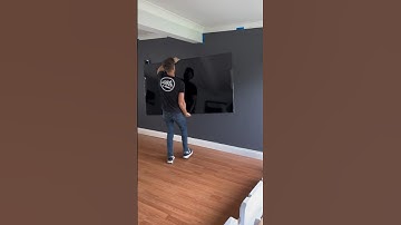 How to wall hang a 75” on your own #samsungtv #qledtv #crystalhd #hdtv #75inch #samsunguk #tvunbox
