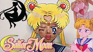 Sailor Moon Makeup Look | Face Painting Tutorial | Makeup Art | Face Art Makeup | Seni Rias Kartun