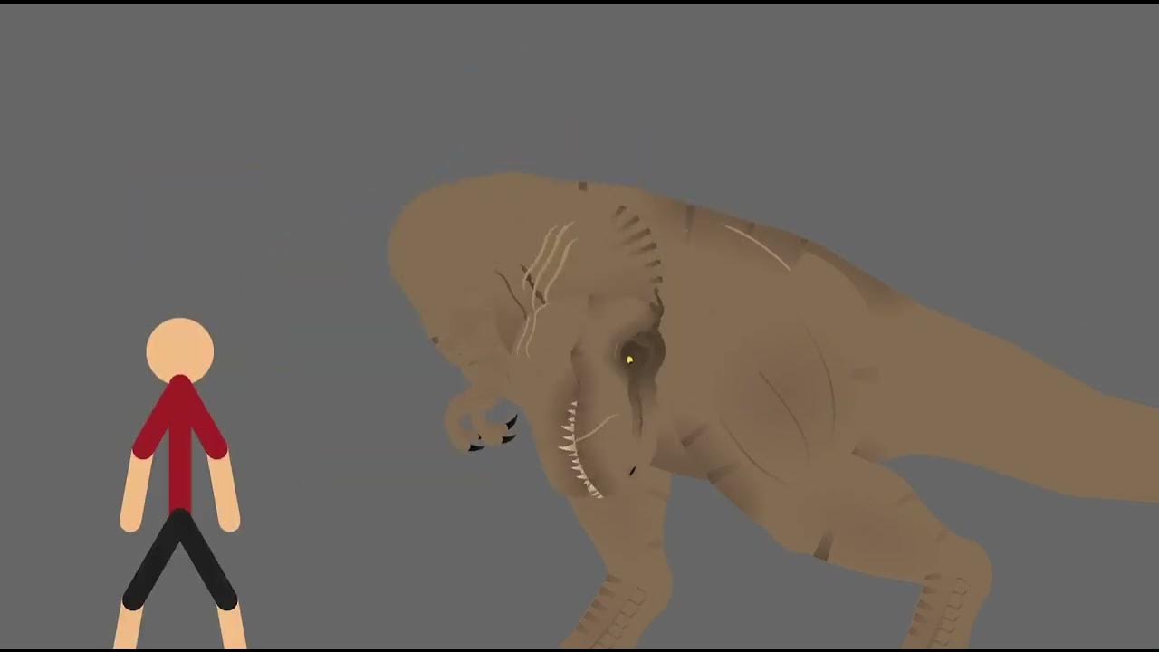 Verry short Trex animation test Stick Nodes [Rexy Jurassic World