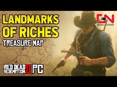 Video: Red Dead Redemption 2 Landemærker For Riches Treasure Map Placeringer