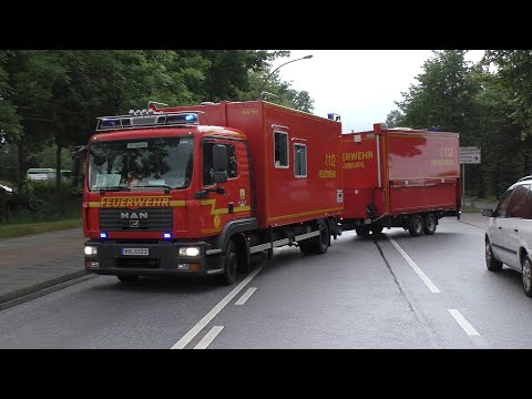 [Hornspiel] GW-FM mit FwA FüLa+LF 16/12 Freiwillige Feuerwehr Hamburg Harburg