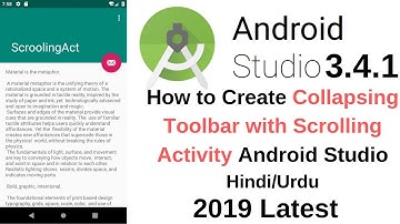 How to Create Collapsing Toolbar with Scrolling Activity Android Studio