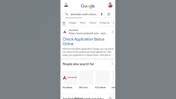 How to check axis bank credit card application status #creditcard #axisbank