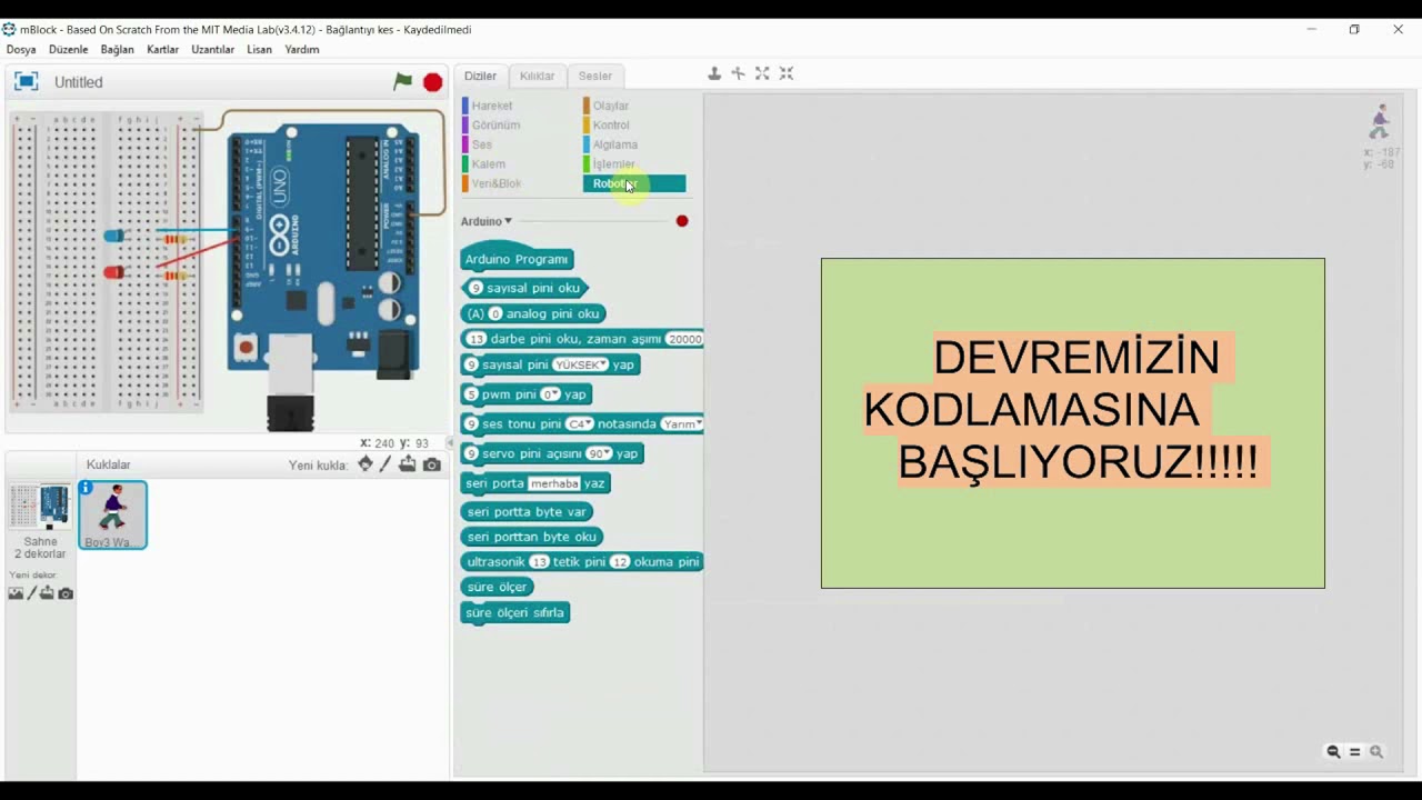 mBlock ile Arduinoda Polis Çakarı Projesi Yapımı - YouTube