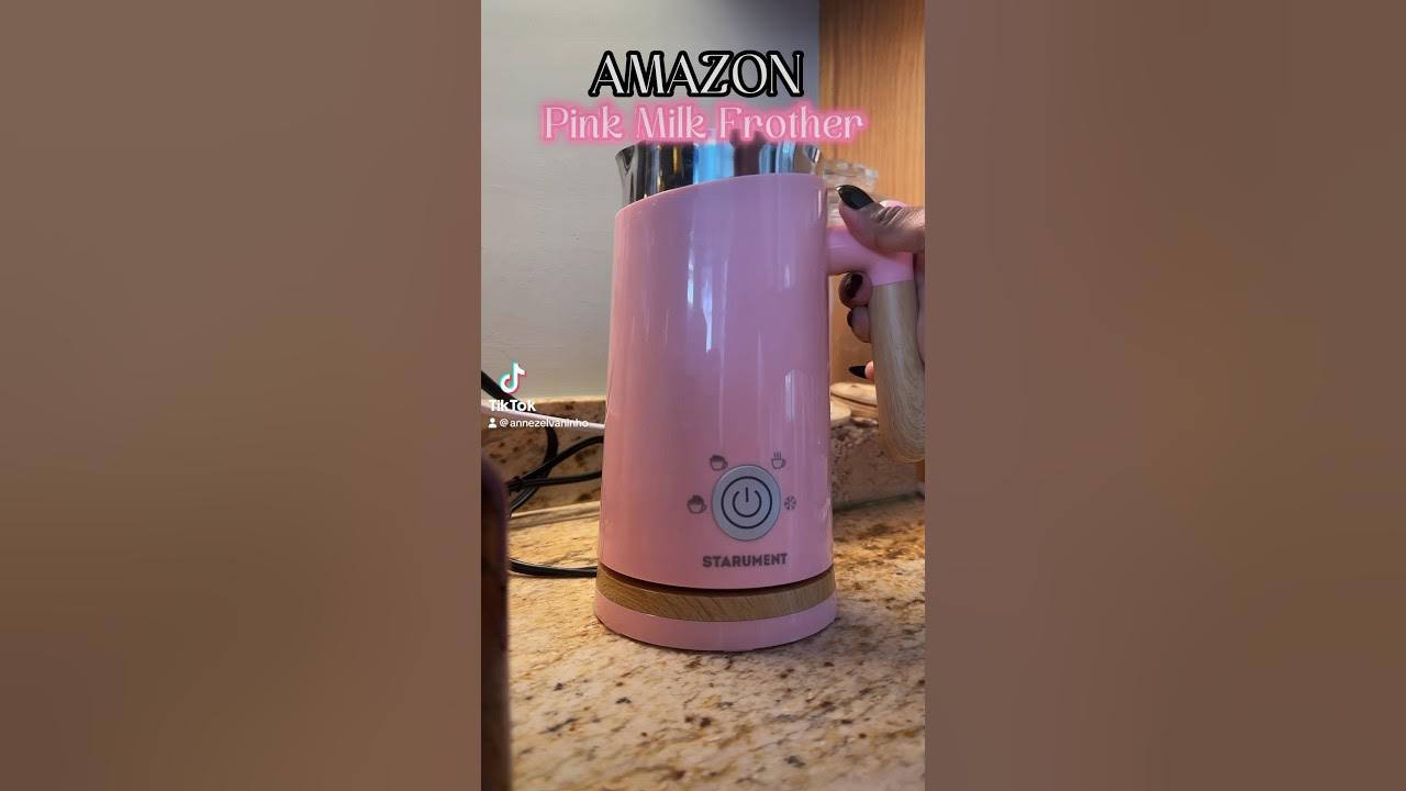 Pink Milk Frother from  #finds #pinkkitchen #pinkfinds  #kitchengadgets 