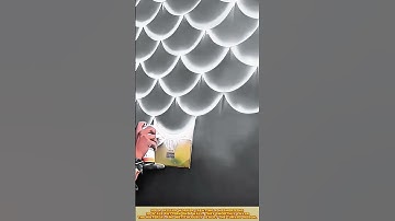 Skilled Worker Decorative Wall Creating Scallop Texture #workprocess #walldecor