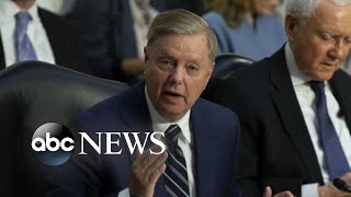 Graham defends Brett Kavanaugh as audience boos