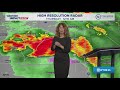 Radar shows a tornado in Spraytown. Tornado Warning for Jackson, other central Indiana counties