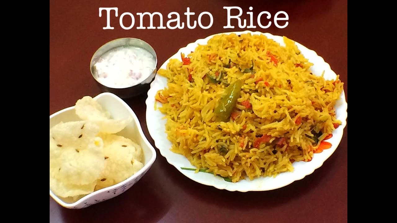Tomato Rice recipe in Biriyani style in tamil Lunch recipe Variety