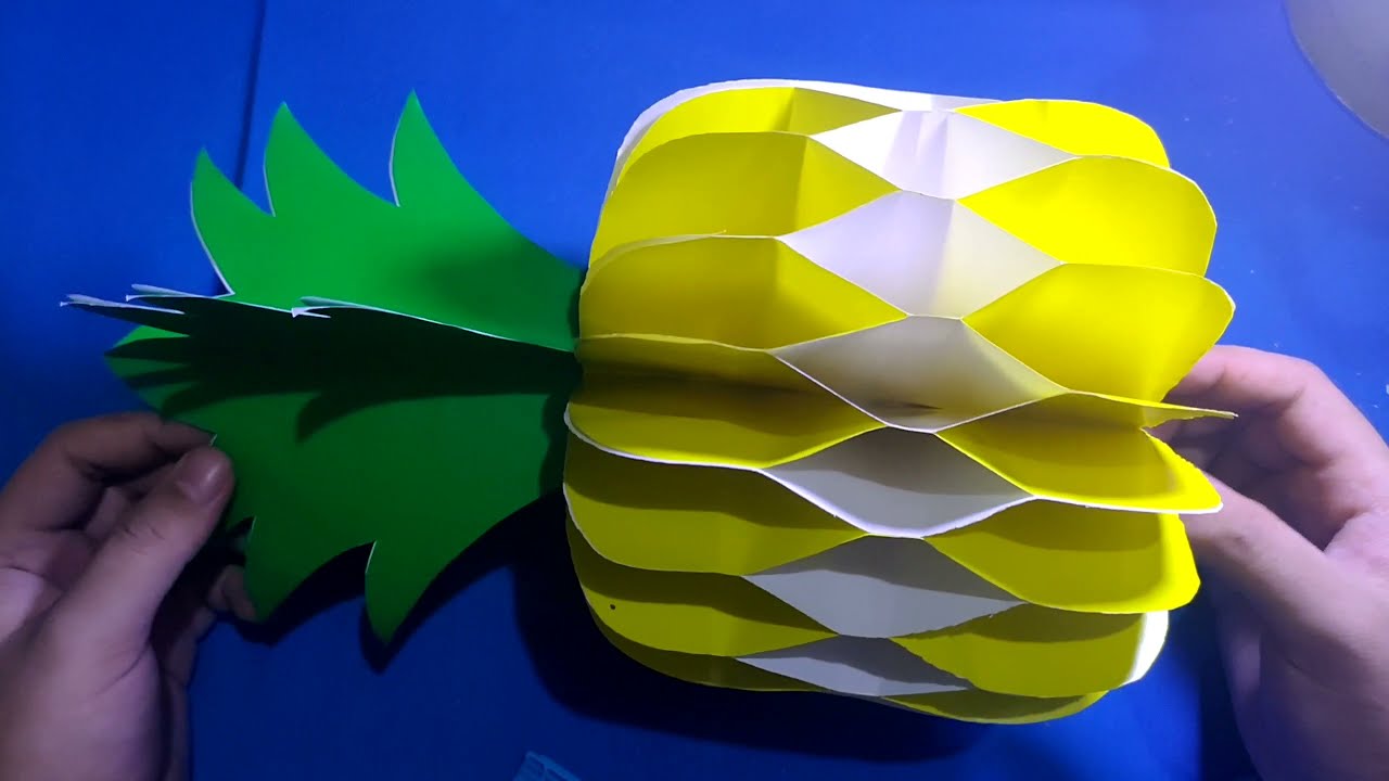 Origami Buah Nanas Cara Membuat Origami Buah Nanas YouTube