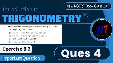 Chapter 8 Exercise 8.2 ( Ques 4 ) Introduction to Trigonometry  Class 10 Maths | New NCERT Book