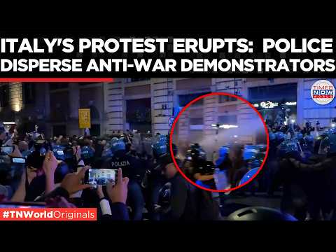 ROME PROTEST CRACKDOWN: Police Water Cannon Attack Sends Demonstrators Scattering | Times Now World