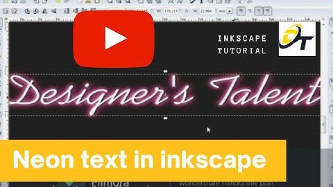 How to make neon text in inkscape.|Tutorial