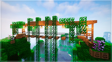 How to Build a Hanging Bridge in Minecraft 1.21!