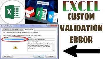 How To Add Custom Validation Error in An Excel