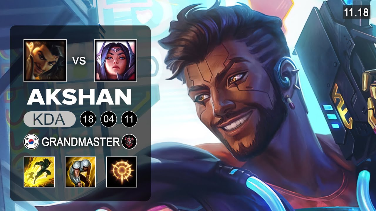 Akshan Mid vs Irelia - KR Grandmaster - Season 11 Patch 11.19