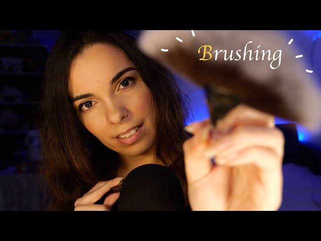 ASMR FR ~ Mic & Face Brushing to Sleep 😴 BRAIN MASSAGE Blue Yeti ~ Brushes, Fluffy, Visual Trigger