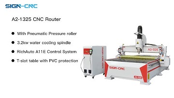 A2 1325 CNC Router With Pneumatic Pressure roller