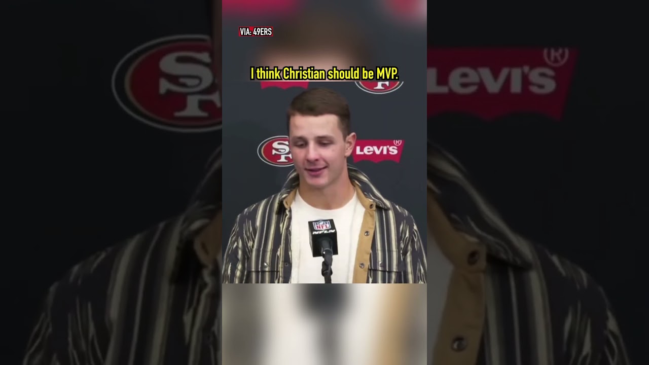 Brock Purdy Says Christian McCaffrey Should Be The MVP 😳