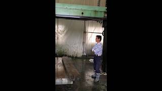 石材機械・工具・道具・ソフトウェア　90”ブレードドレッシング④完了・片付け・試運転