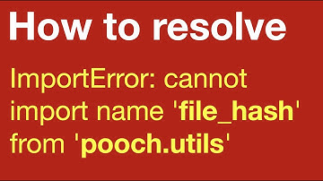 How to resolve ImportError: cannot import name 