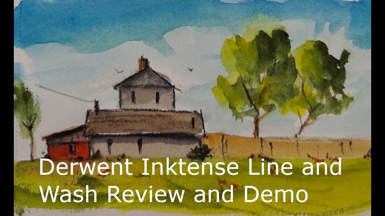 Inktense Watercolor Pencil Dark Colors Review and Speed Painting Demonstration