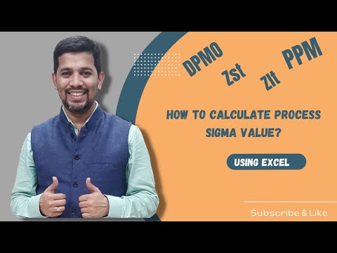 How to calculate Process Sigma Value,DPMO,PPM,Zst,Zlt using Excel | Six Sigma Calculator|Lesson # 50