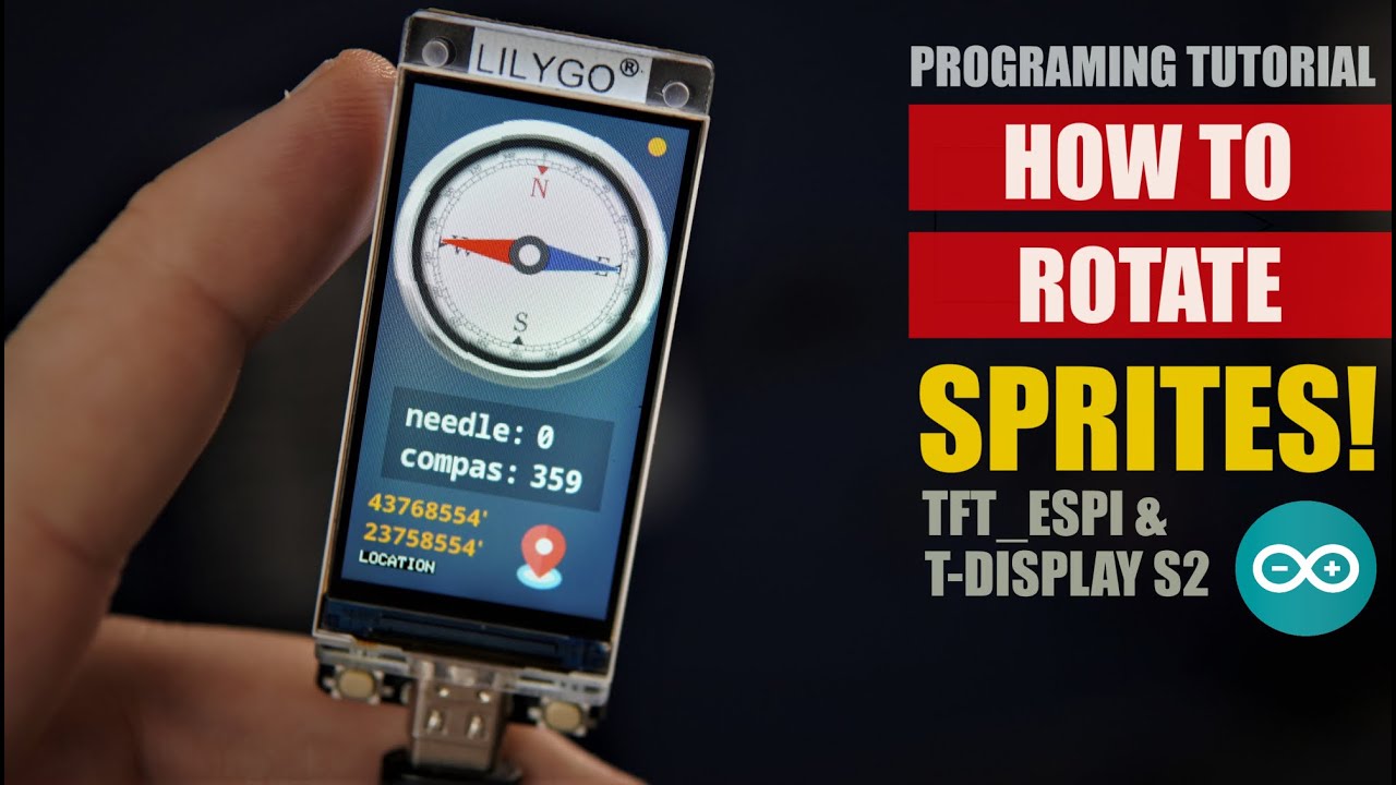 Hello, here is another programing tutorial.In this video I will show you how to rotate sprites. I am using the t-display s3 development board but this concep...