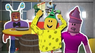 Bloxburg SpongeBob SquarePants Fry Cook Routine! Plankton strikes! (Roblox Roleplay)