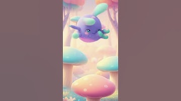 THIS FLUFFY THING IS JUMPING ON MUSHROOMS OMG #animation #relax #disney #cocomelon #satisfying