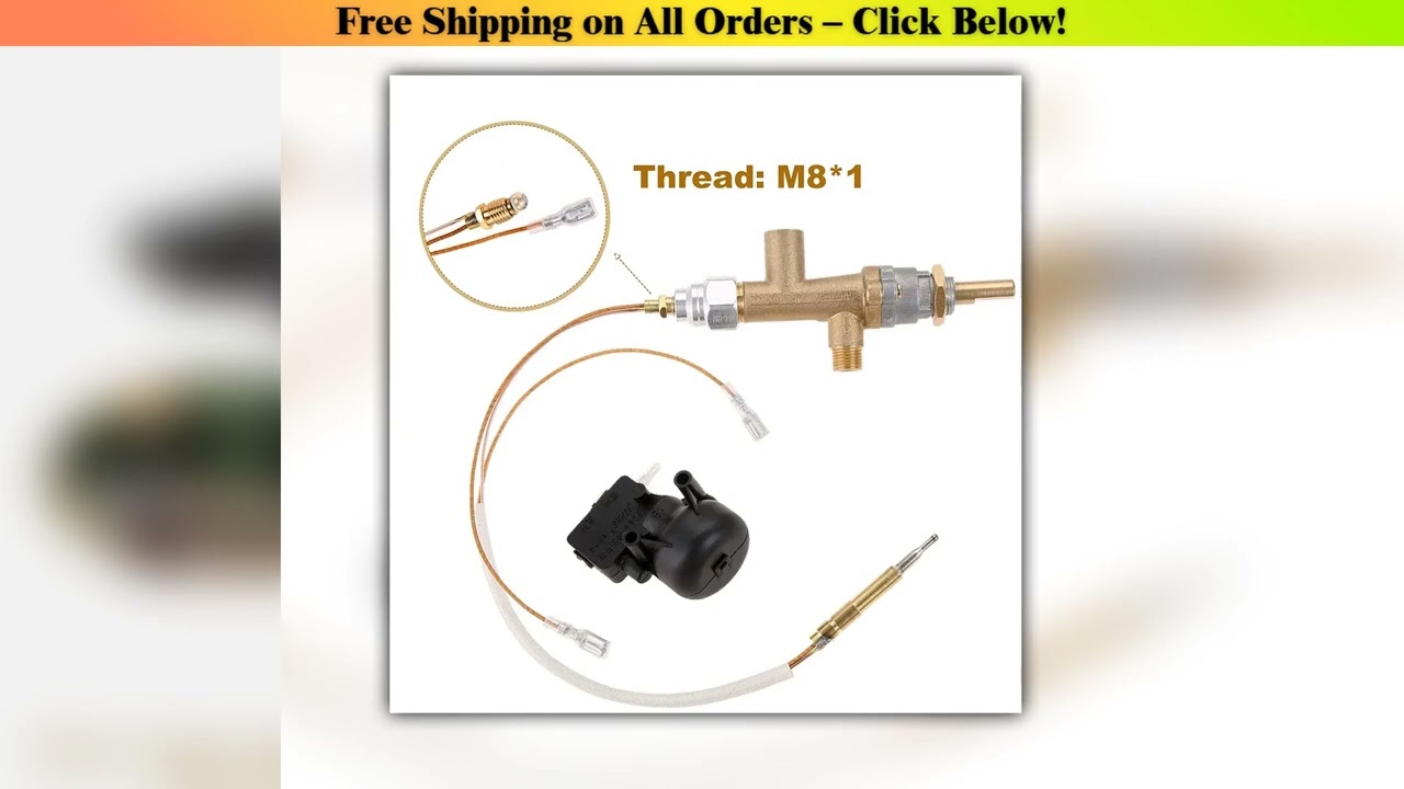 3pcs/set Gas Patio Heater Control Valve Thermocouple Sensor Dump Switch Knob Propane Lpg Fire Pit