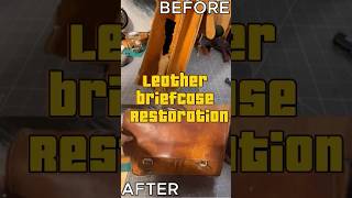 “Restoring a Worn Leather Briefcase — Satisfying Transformation ✨🧰”
