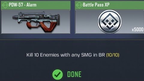Call Of Duty Mobile Kill 10 Enemies with any SMG in BR Task Complete