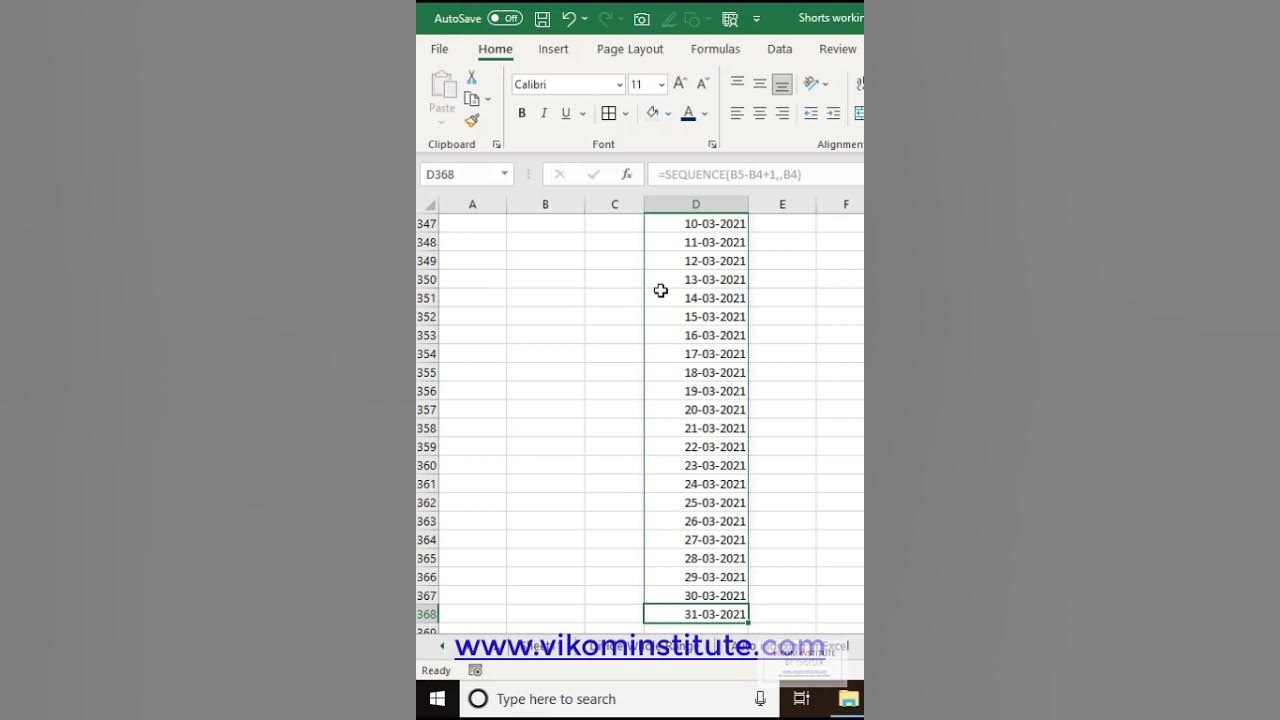  shorts generate dates between two ranges youtube