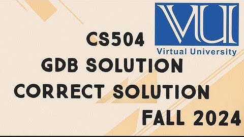 CS504 GDB Solution Fall 2024 | cs504 gdb solution fall 2024