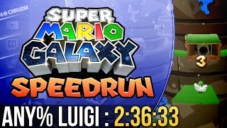 Super Mario Galaxy Any% Luigi Speedrun in 2:36:33